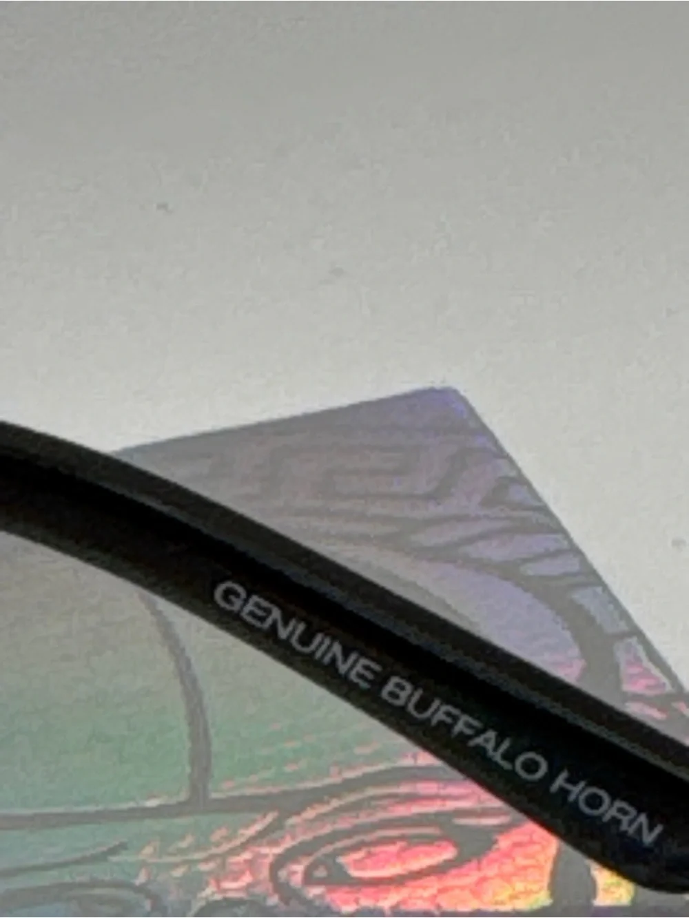 Sunglasses Temple Arm - Genuine Buffalo Horn - Black